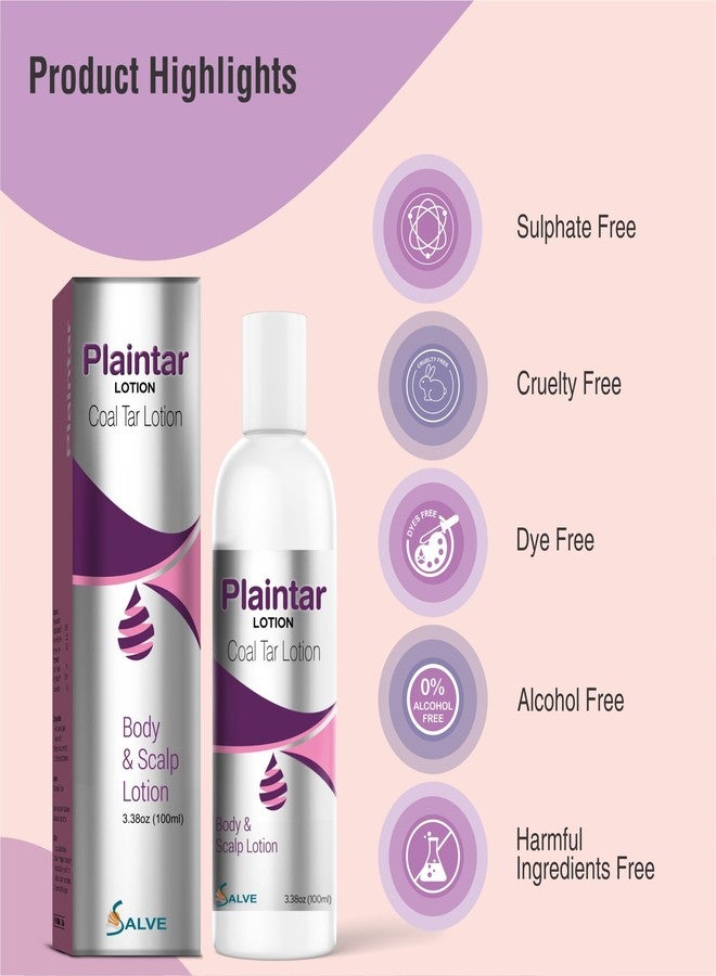 SALVE Plaintar Coal Tar Lotion (100 ml / 3.38 fl oz) - Leave-On Body & Scalp Lotion for Flaky Dry and Psoriasis-Prone Skin - Image 5